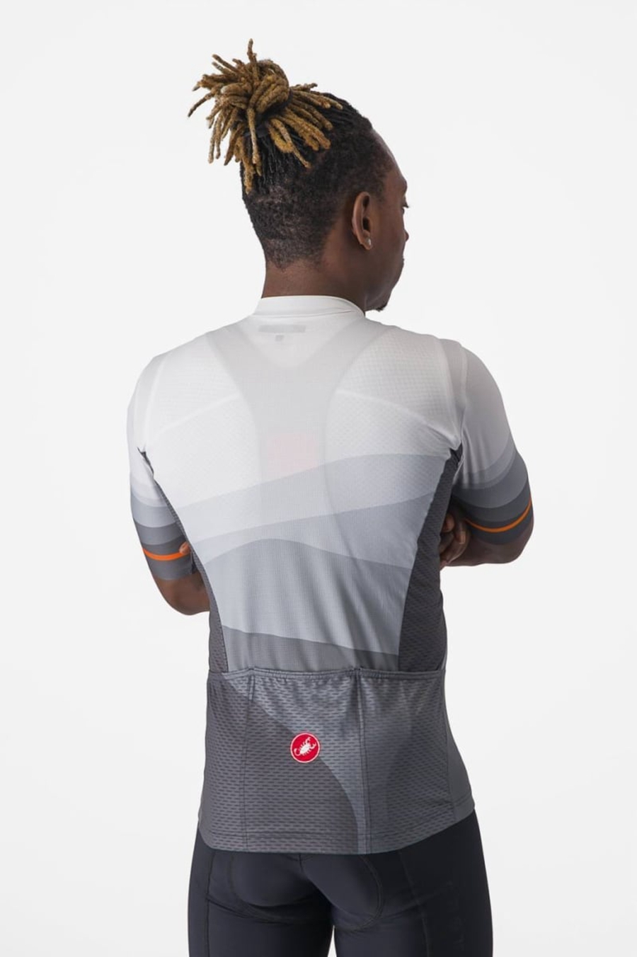 Castelli ORIZZONTE Men Jersey Dark Grey / Silver Grey | 6072-UJXHY