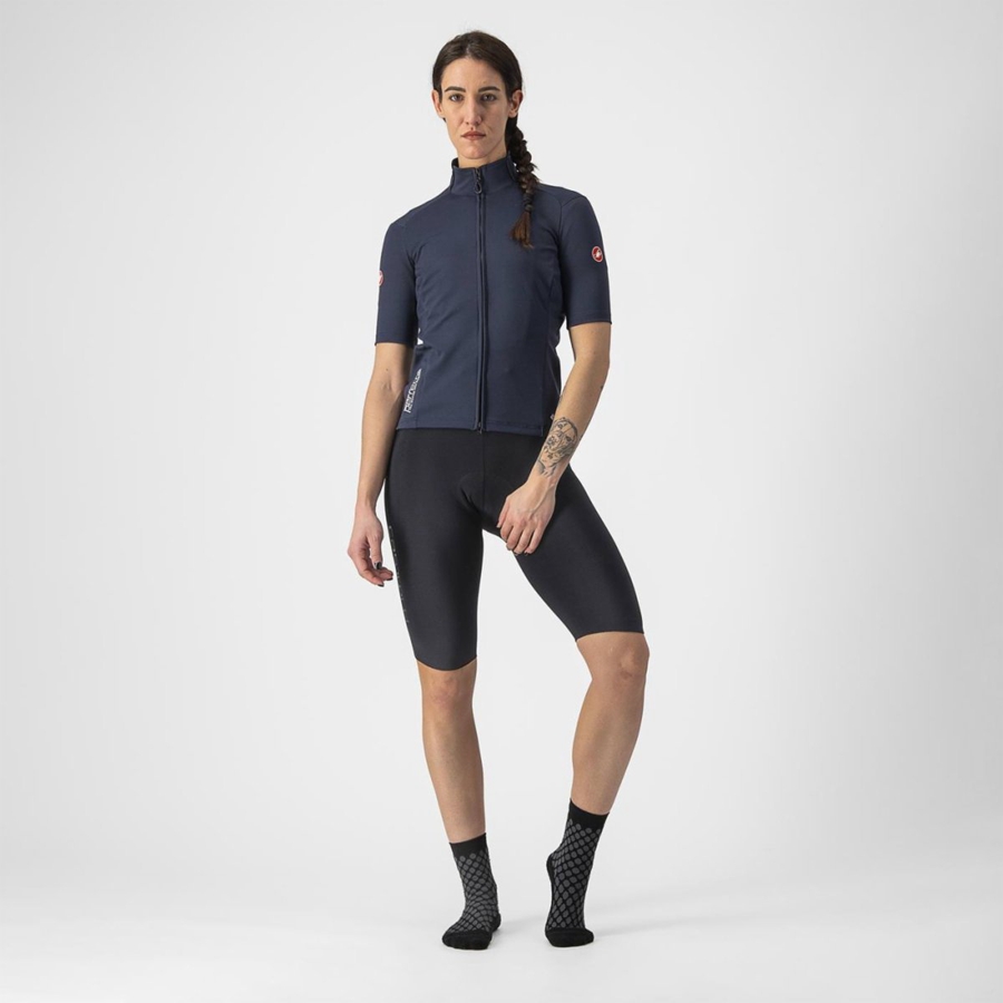 Castelli PERFETTO RoS 2W WIND Women Jackets Blue | 0265-ALFCI