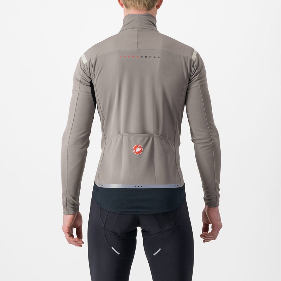 Castelli PERFETTO RoS 2 Men Jackets Grey / Khaki Grey | 7634-UXPRQ