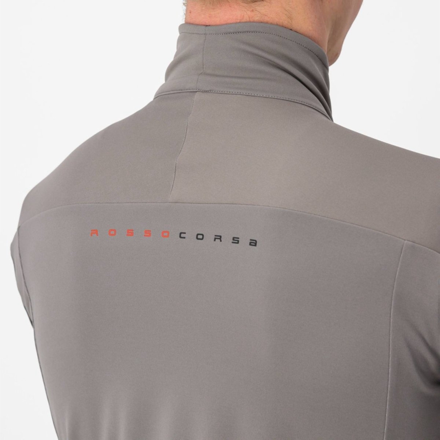 Castelli PERFETTO RoS 2 Men Jackets Grey / Khaki Grey | 7634-UXPRQ