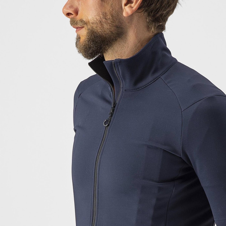 Castelli PERFETTO RoS 2 WIND Men Jackets Blue | 3071-XDPKM