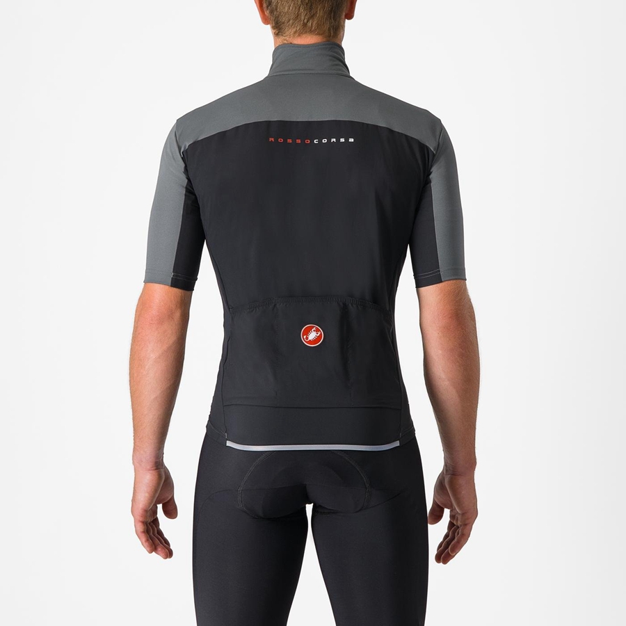 Castelli PERFETTO RoS 2 WIND Men Jackets Grey | 0368-HUTFR