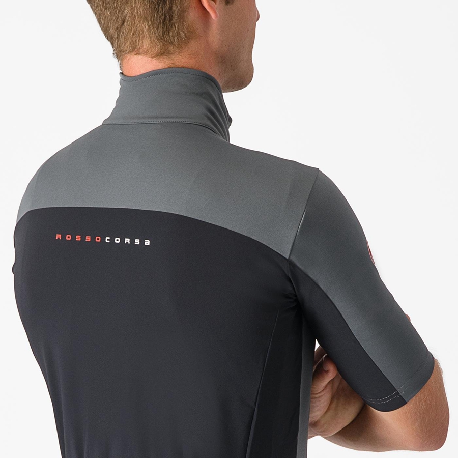 Castelli PERFETTO RoS 2 WIND Men Jackets Grey | 0368-HUTFR