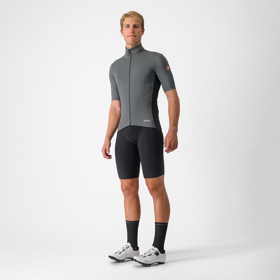 Castelli PERFETTO RoS 2 WIND Men Jackets Grey | 0368-HUTFR