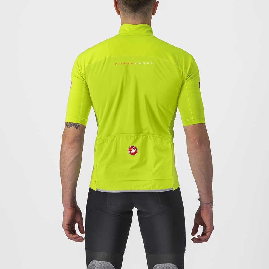 Castelli PERFETTO RoS 2 WIND Men Jackets Light Green | 2983-ZDNME