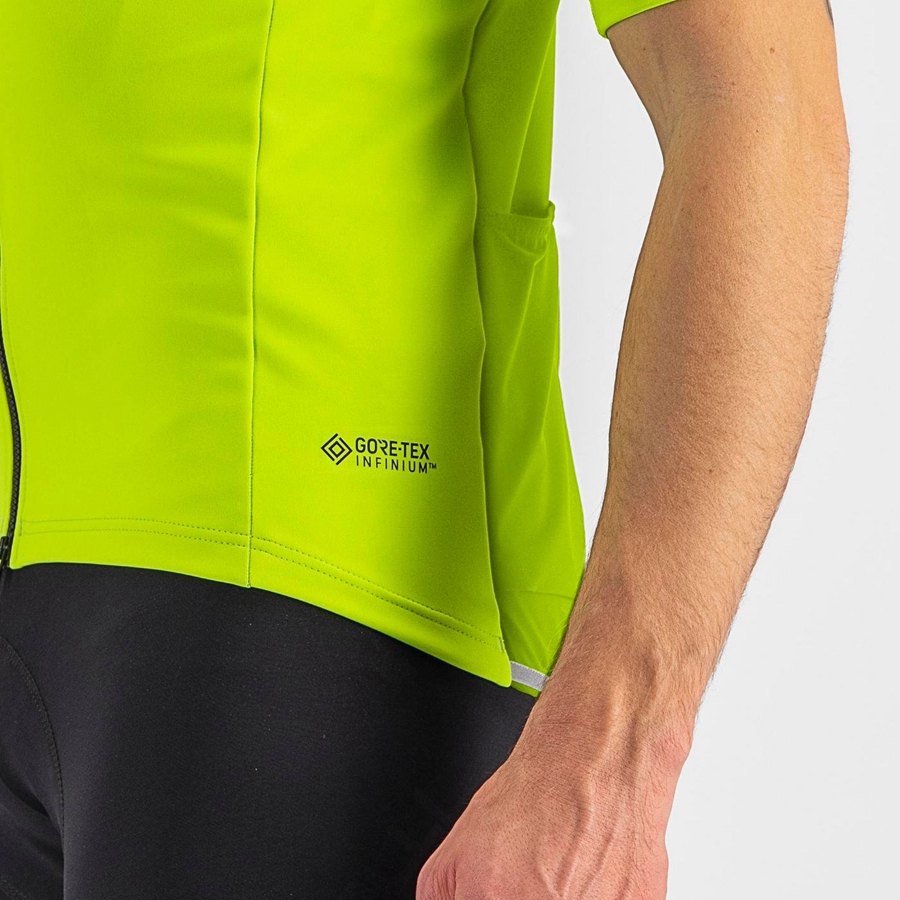 Castelli PERFETTO RoS 2 WIND Men Jackets Light Green | 2983-ZDNME