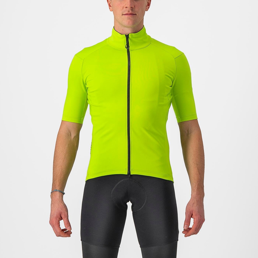 Castelli PERFETTO RoS 2 WIND Men Jackets Light Green | 2983-ZDNME