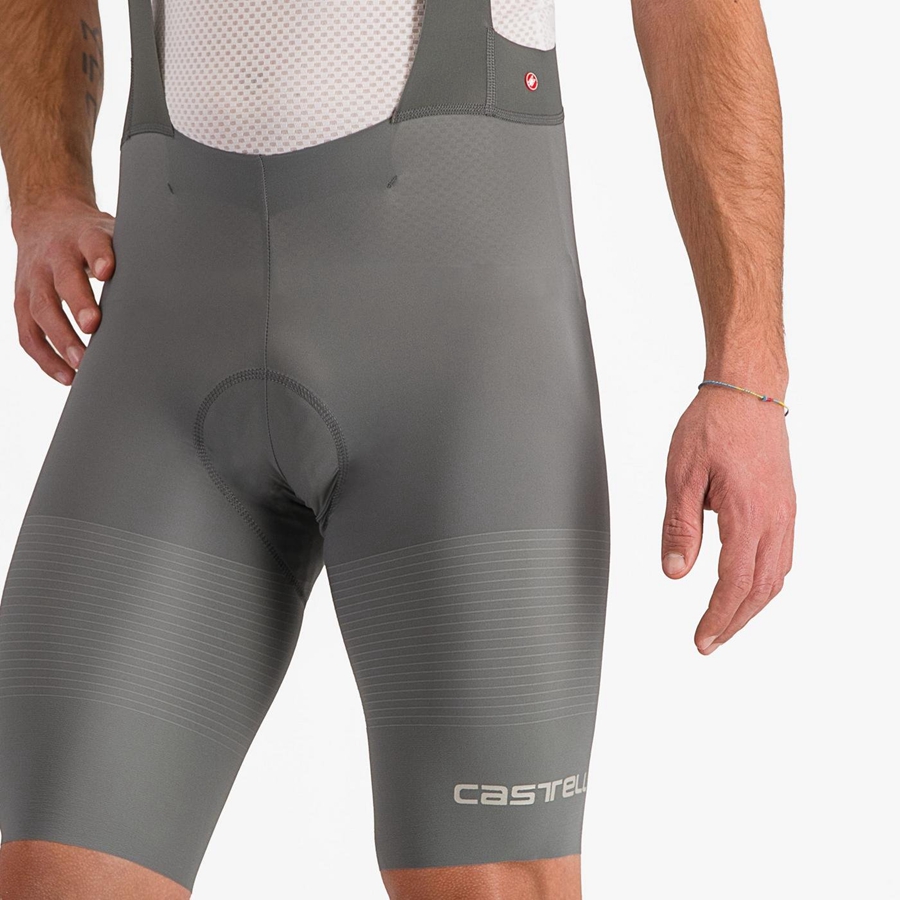 Castelli PREMIO Men Bib Shorts Grey | 3814-DKMCR