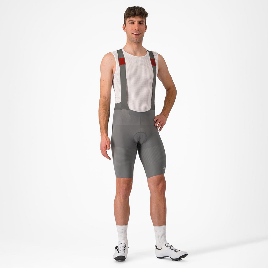 Castelli PREMIO Men Bib Shorts Grey | 3814-DKMCR