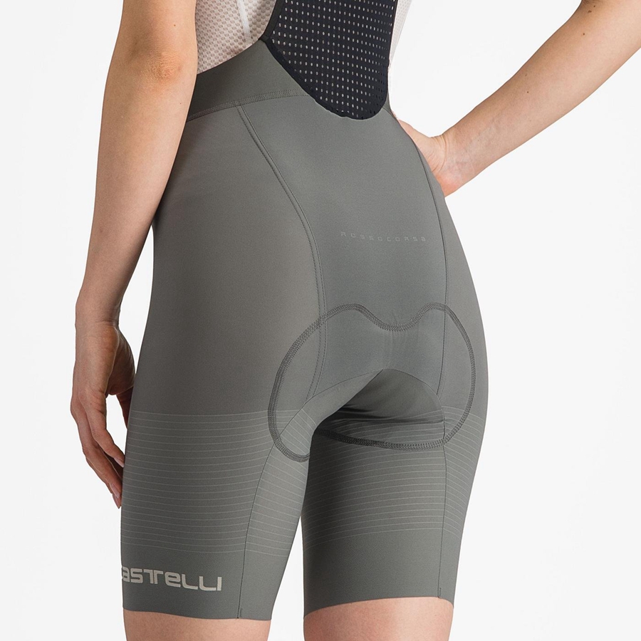 Castelli PREMIO W Women Bib Shorts Grey | 7109-KRBYL