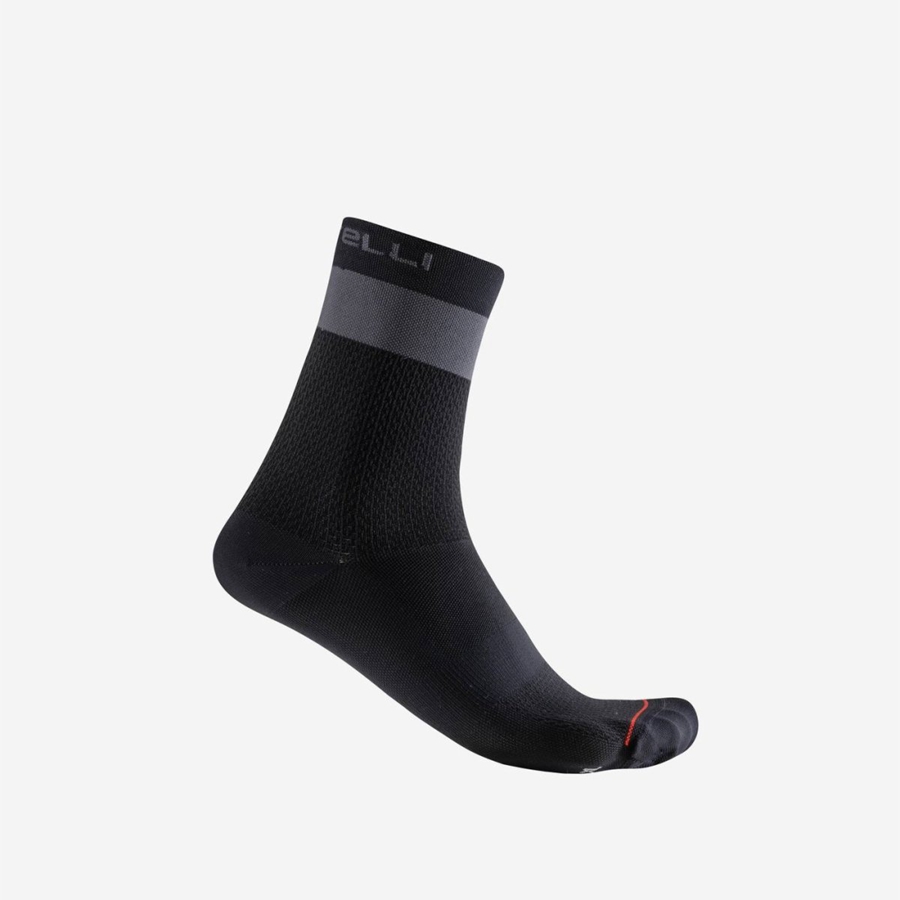 Castelli PROLOGO LITE 15 Men Socks Black / Dark Grey | 6038-ETSGW