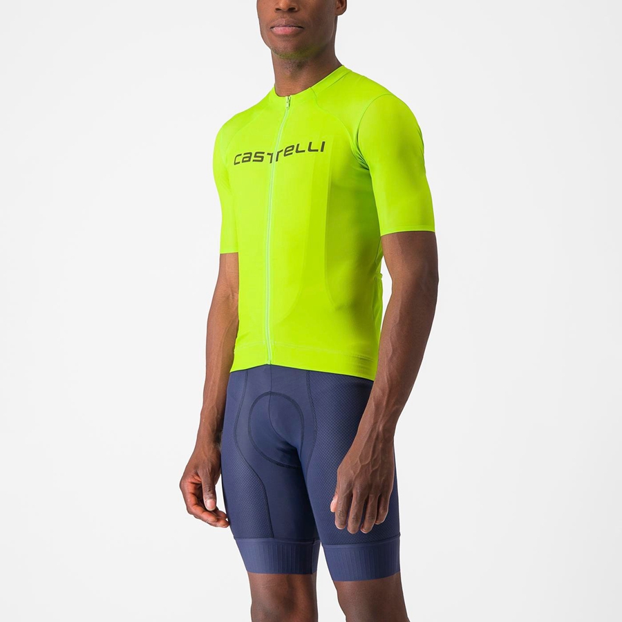 Castelli PROLOGO LITE Men Jersey Light Green / Deep Green | 0364-RGNVQ