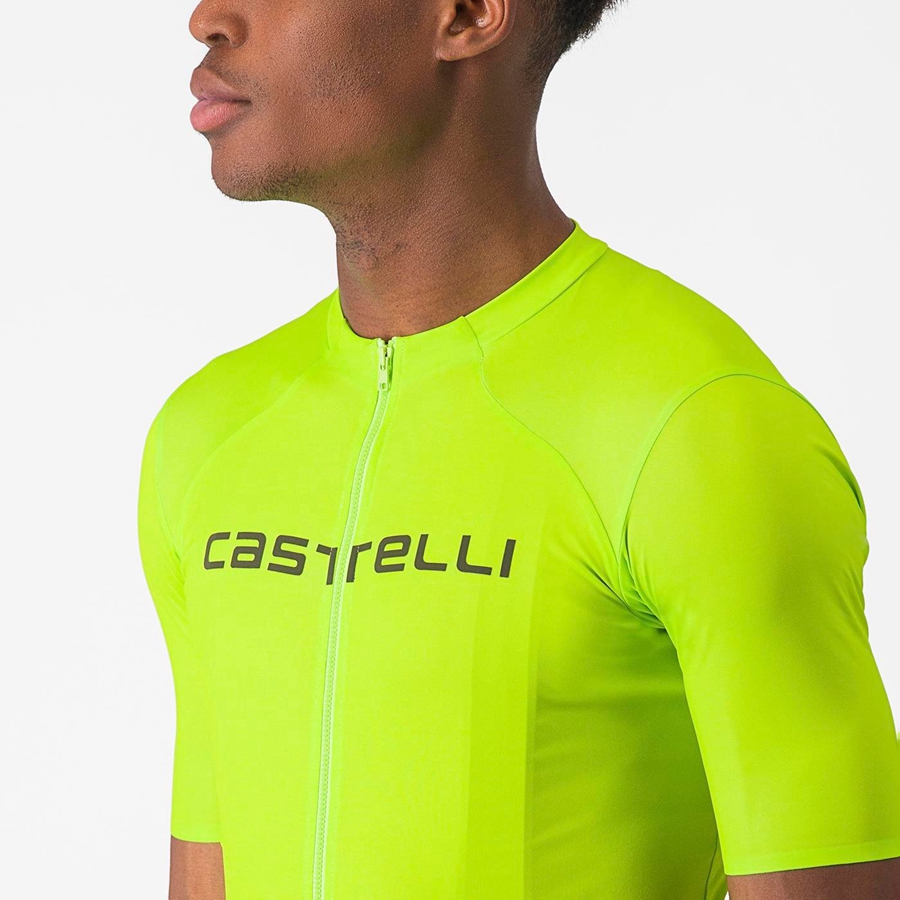 Castelli PROLOGO LITE Men Jersey Light Green / Deep Green | 0364-RGNVQ