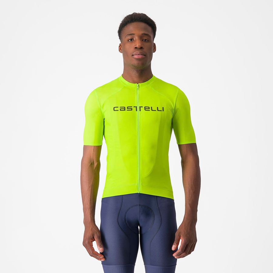 Castelli PROLOGO LITE Men Jersey Light Green / Deep Green | 0364-RGNVQ