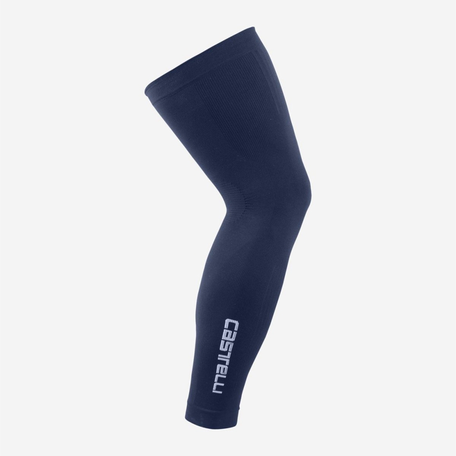 Castelli PRO SEAMLESS Men Leg Warmer Blue | 4892-ALMQE