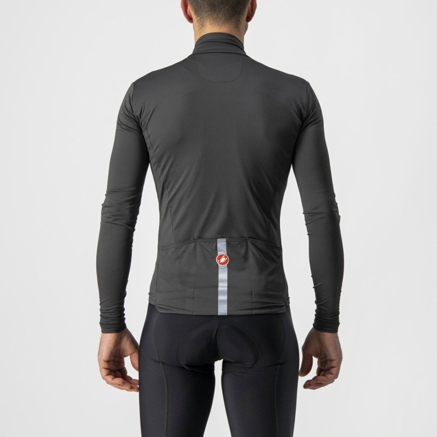 Castelli PRO THERMAL MID LS Men Jersey Dark Grey | 6324-QPRTL