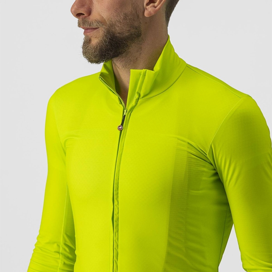 Castelli PRO THERMAL MID LS Men Jersey Light Green | 0452-CNGIB