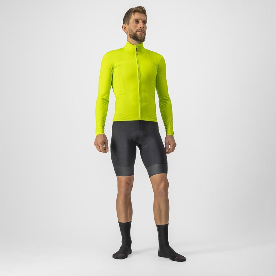 Castelli PRO THERMAL MID LS Men Jersey Light Green | 0452-CNGIB