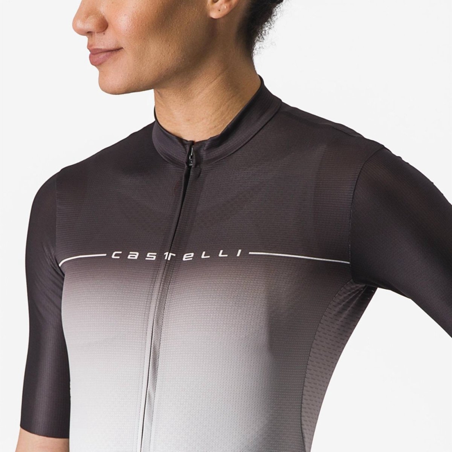 Castelli SALITA Women Jersey Black / Silver Grey / White | 7812-VUFIP