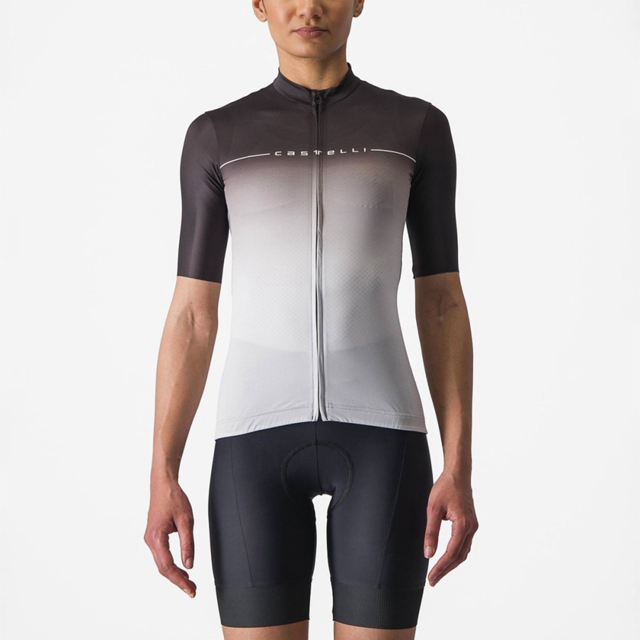 Castelli SALITA Women Jersey Black / Silver Grey / White | 7812-VUFIP