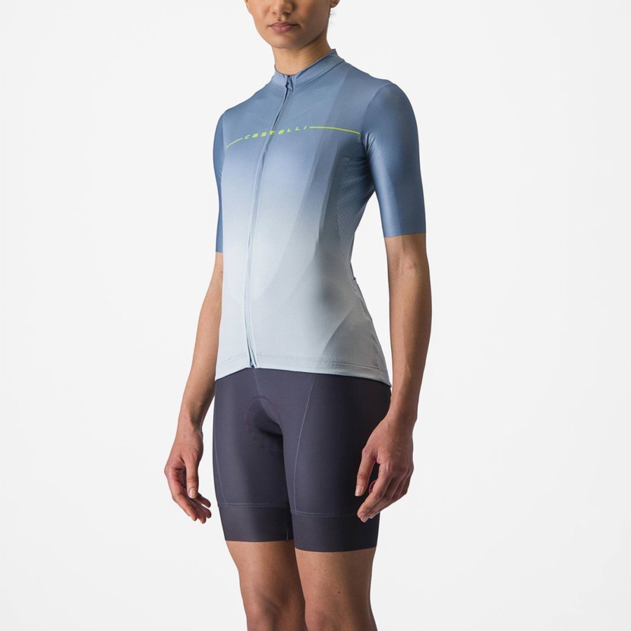 Castelli SALITA Women Jersey Grey Blue / Blue | 7501-JOGTY