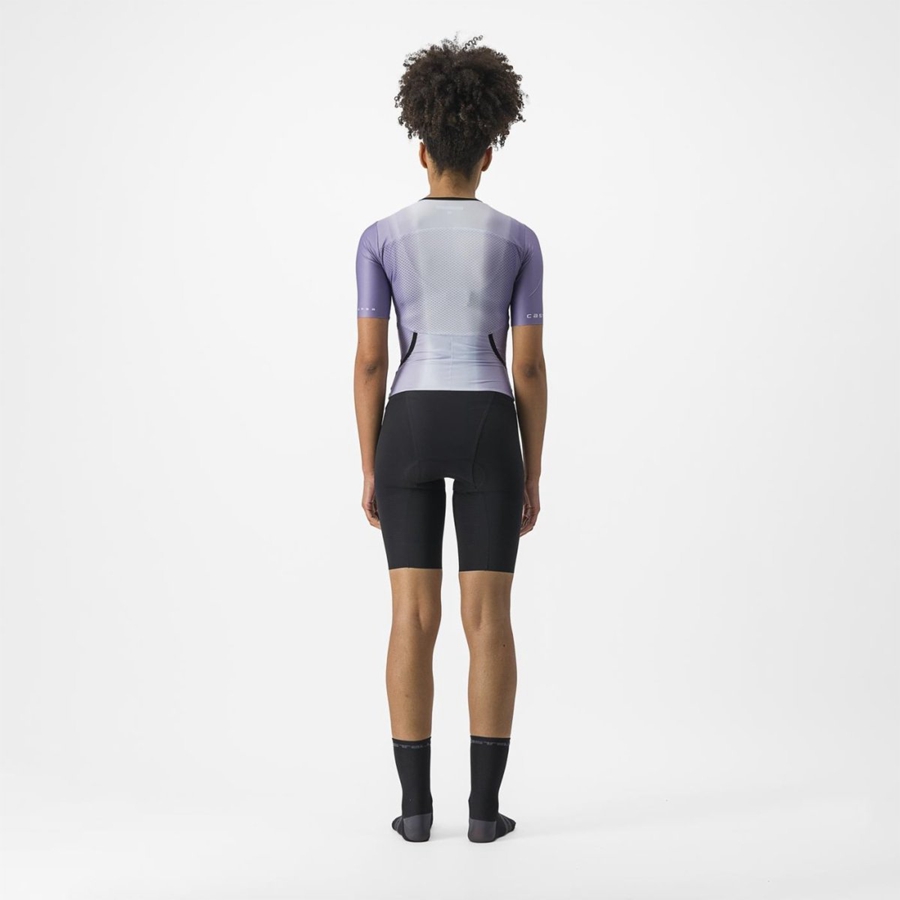 Castelli SANREMO ULTRA W Women Speedsuits Purple White | 4293-SGBXZ