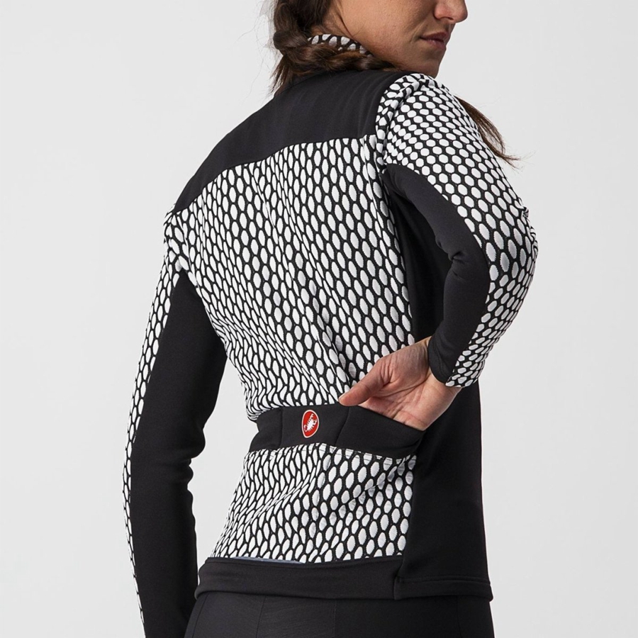 Castelli SFIDA 2 FZ Women Jersey Black / White | 9014-JLSGM