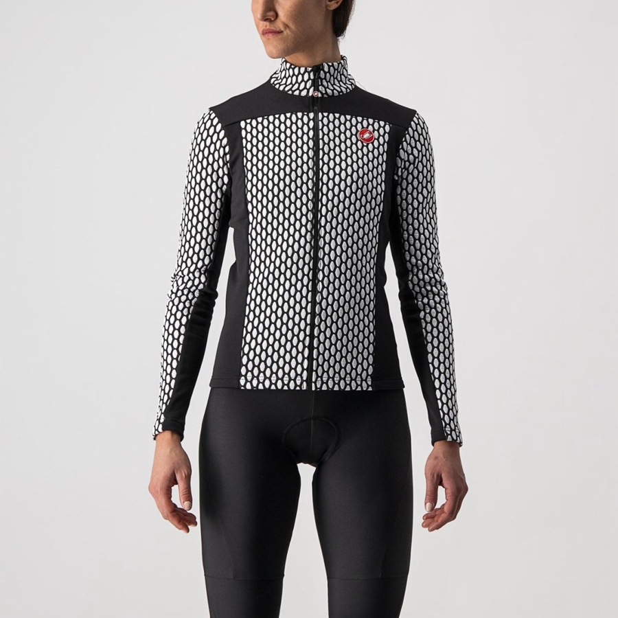 Castelli SFIDA 2 FZ Women Jersey Black / White | 9014-JLSGM