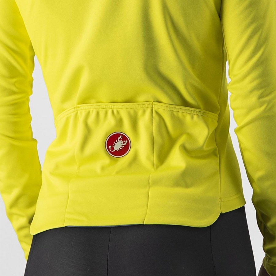 Castelli SINERGIA 2 FZ Women Jersey Yellow / Dark Grey | 2053-TUJRL