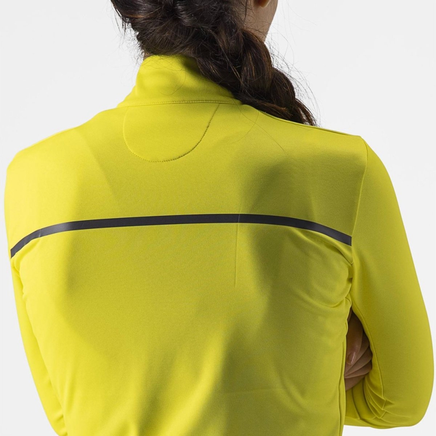 Castelli SINERGIA 2 FZ Women Jersey Yellow / Dark Grey | 2053-TUJRL