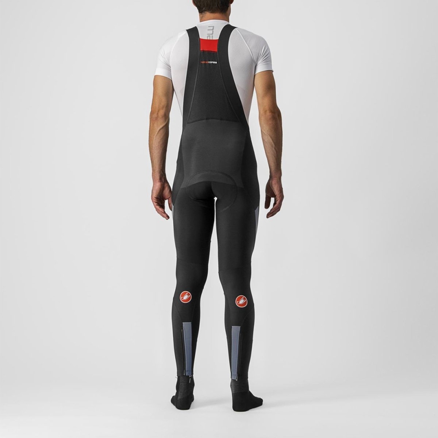 Castelli SORPASSO RoS Men Bib Tights Black / Silver | 7569-TVAKP