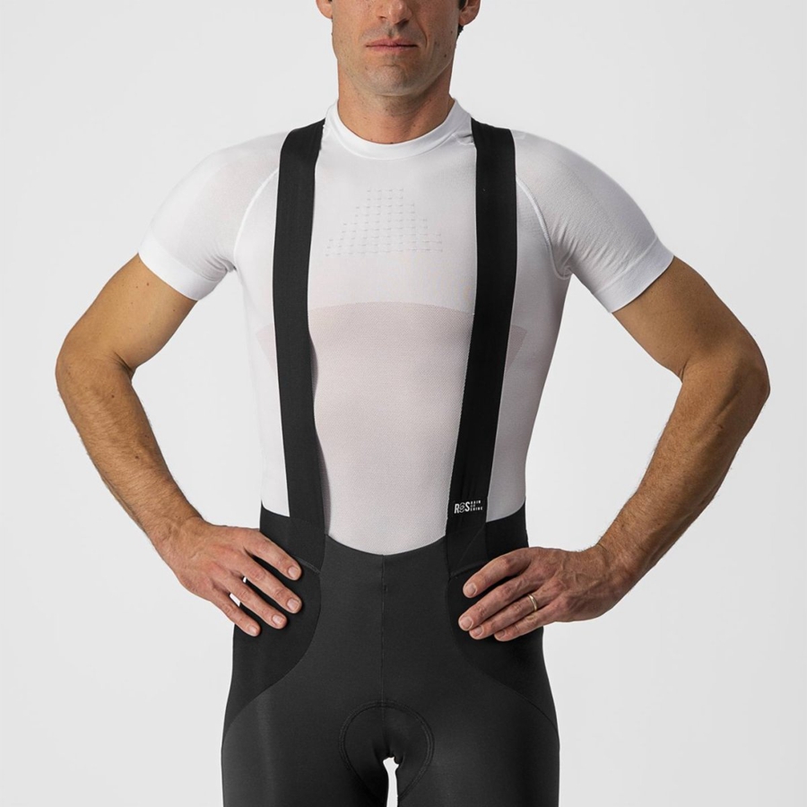 Castelli SORPASSO RoS Men Bib Tights Black / Silver | 7569-TVAKP