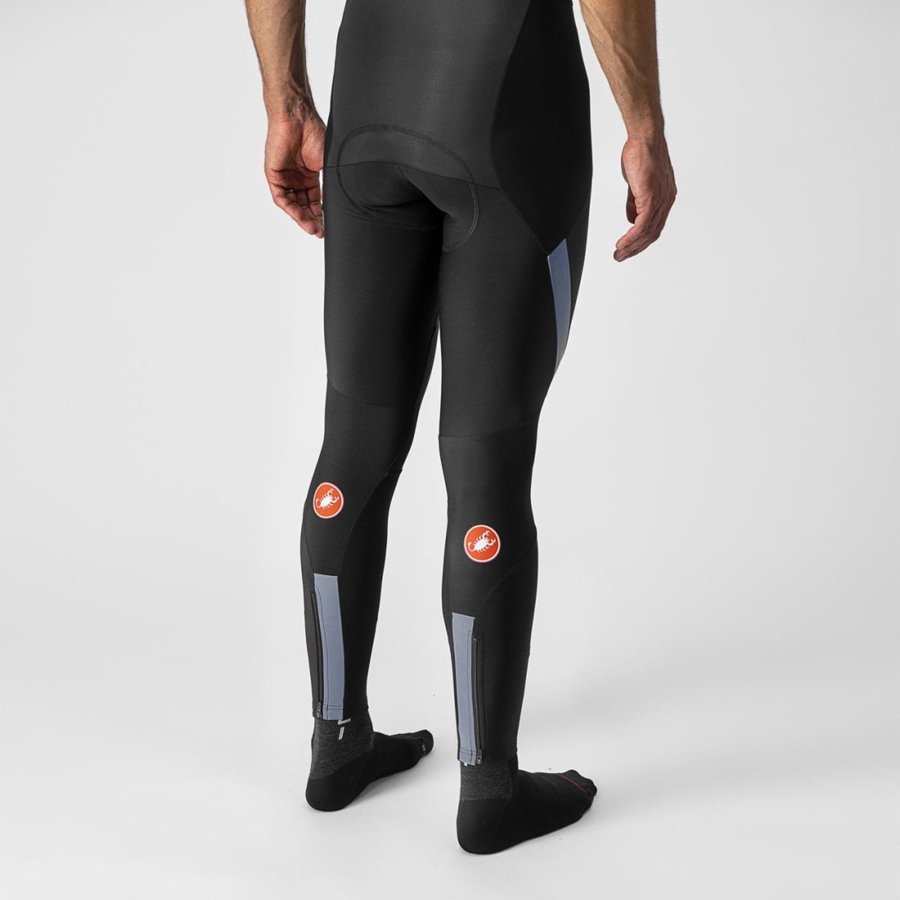 Castelli SORPASSO RoS Men Bib Tights Black / Silver | 7569-TVAKP