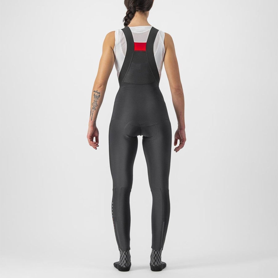 Castelli SORPASSO RoS W Women Bib Tights Black | 5780-JDHUQ