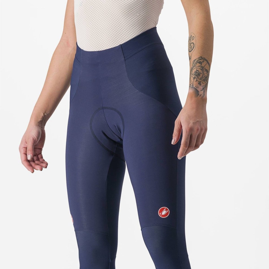 Castelli SORPASSO RoS W Women Leggings Blue / Silver | 8746-UHILP