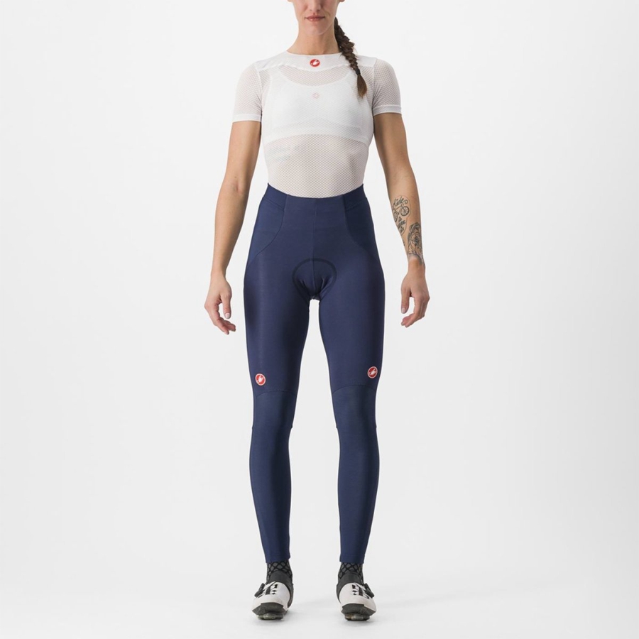 Castelli SORPASSO RoS W Women Leggings Blue / Silver | 8746-UHILP