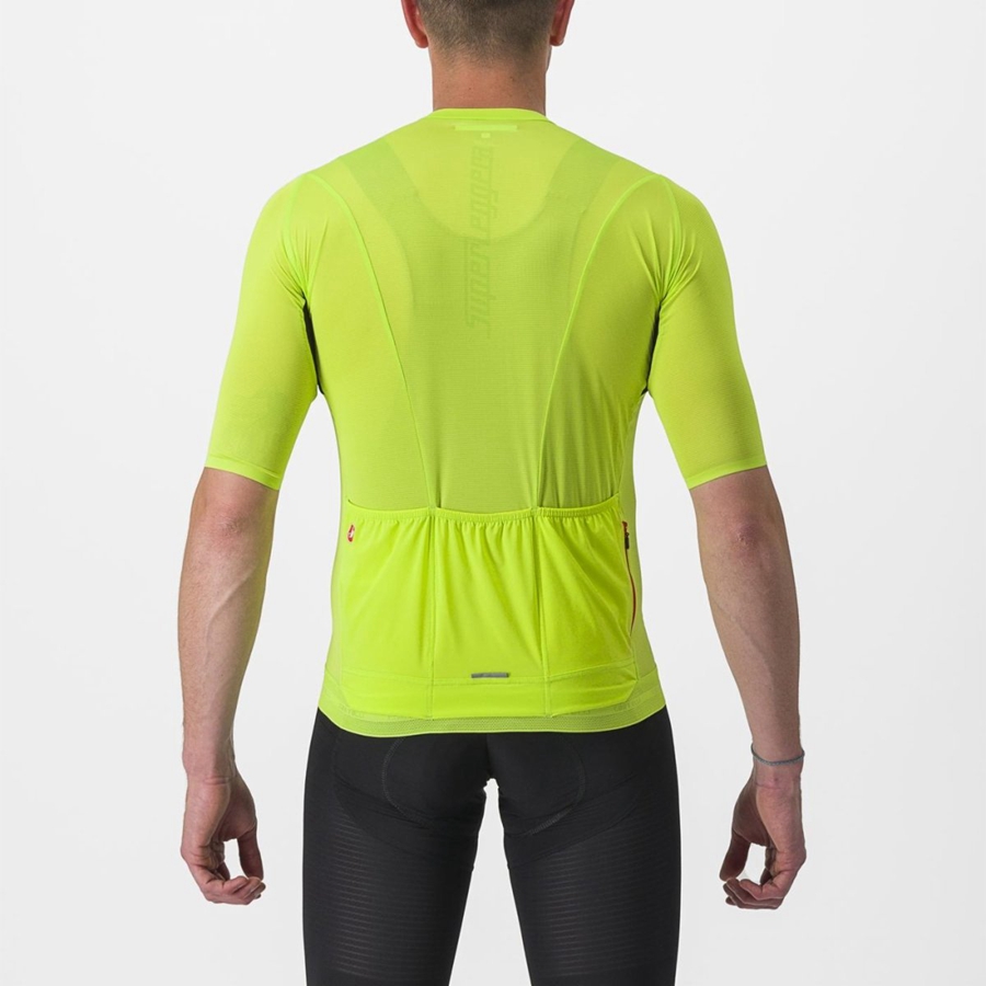 Castelli SUPERLEGGERA 3 Men Jersey Light Green | 5076-CHVWR