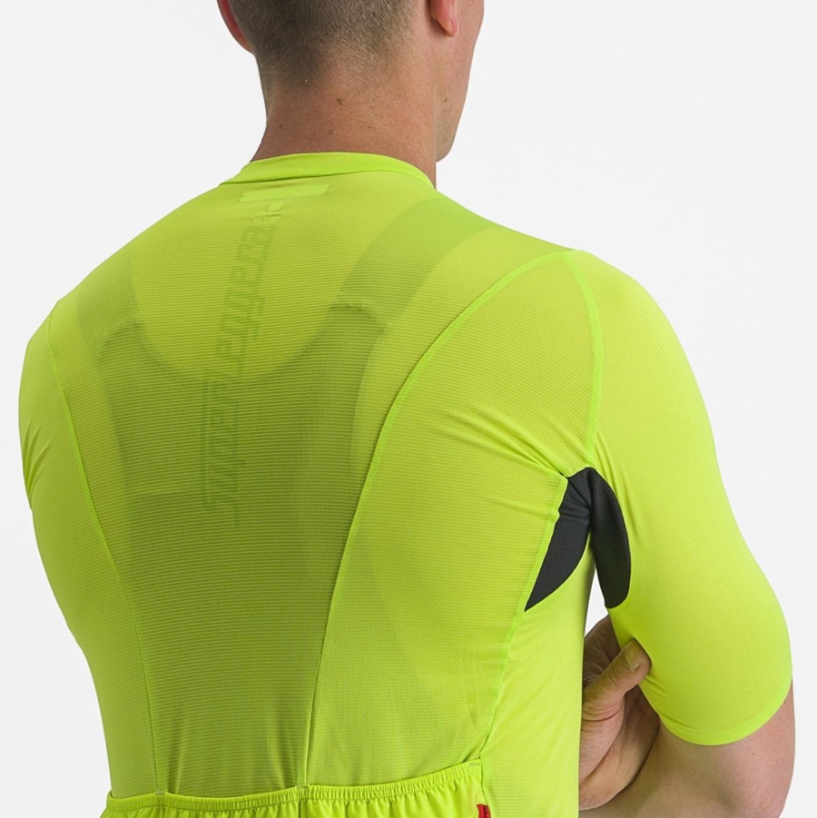 Castelli SUPERLEGGERA 3 Men Jersey Light Green | 5076-CHVWR