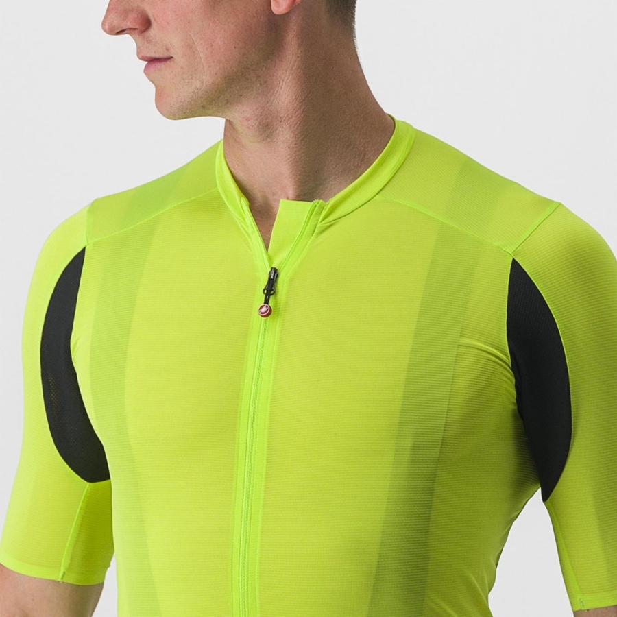 Castelli SUPERLEGGERA 3 Men Jersey Light Green | 5076-CHVWR