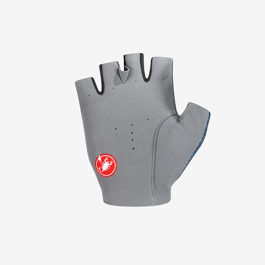 Castelli SUPERLEGGERA SUMMER. Men Gloves Blue | 2380-YBTVG