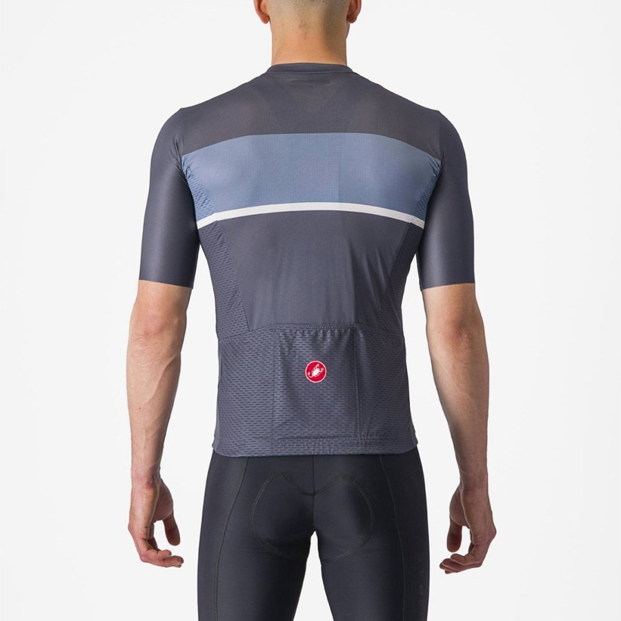 Castelli TRADIZIONE Men Jersey Blue / Light Grey Blue | 9130-VUJXK