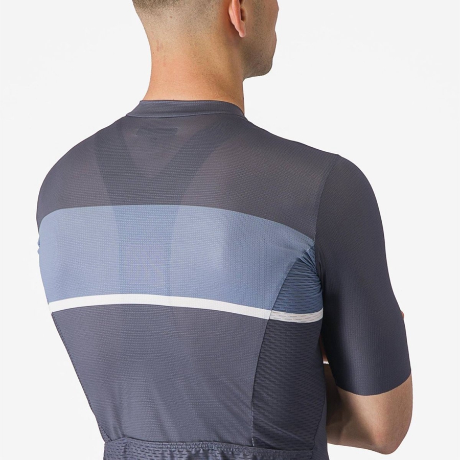 Castelli TRADIZIONE Men Jersey Blue / Light Grey Blue | 9130-VUJXK