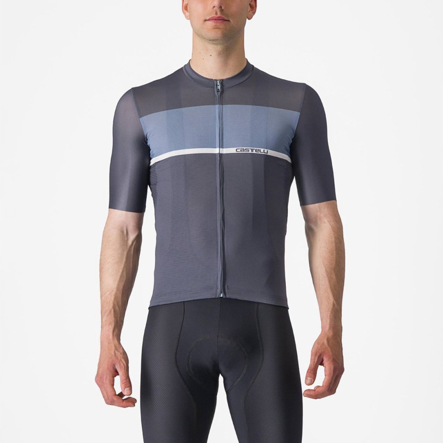 Castelli TRADIZIONE Men Jersey Blue / Light Grey Blue | 9130-VUJXK