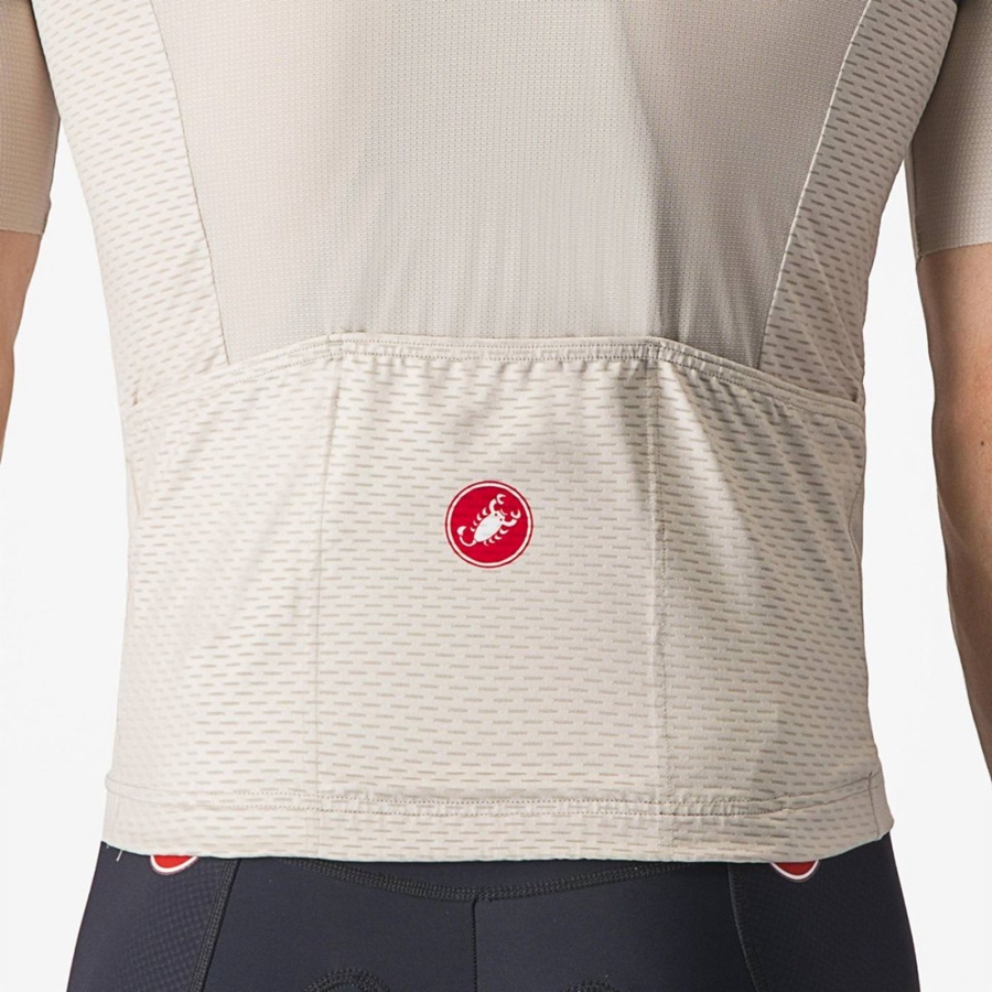 Castelli TRADIZIONE Men Jersey Silver / Blue | 6891-XBIFM