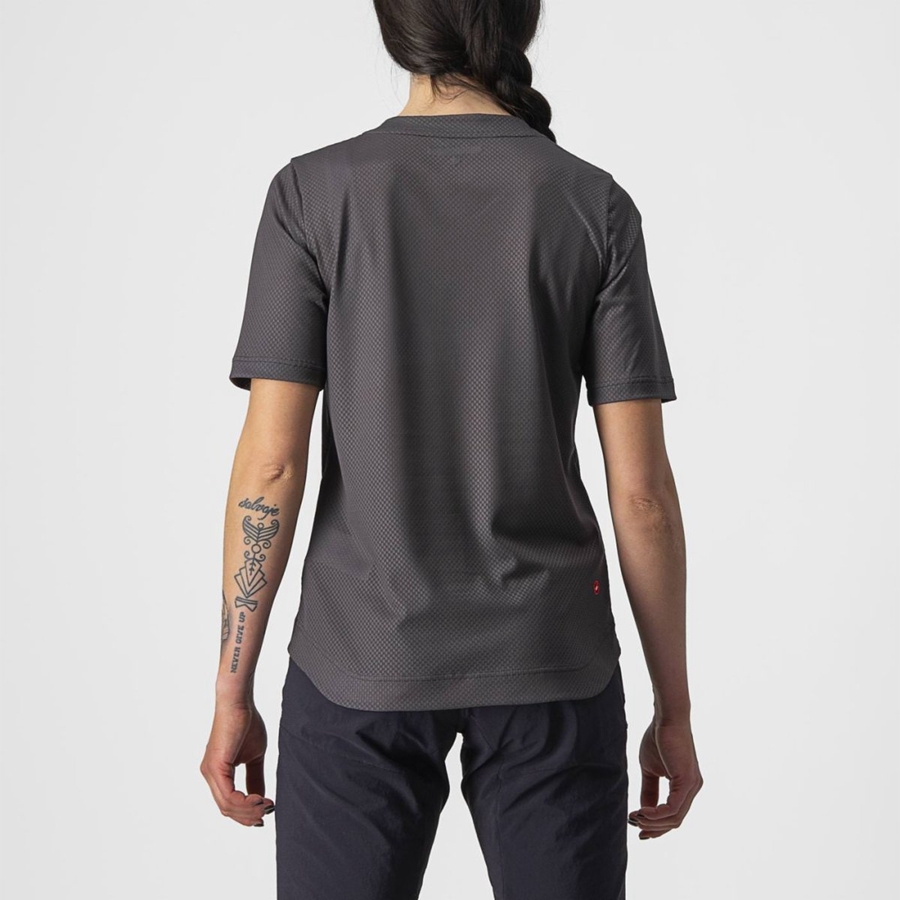 Castelli TRAIL TECH W TEE Women Jersey Dark Grey | 2904-HAMDY