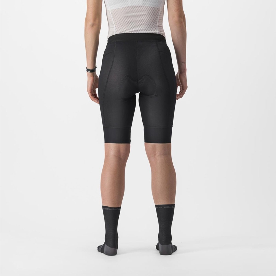 Castelli TRAIL W LINER Women Shorts Black | 9821-UIFHA