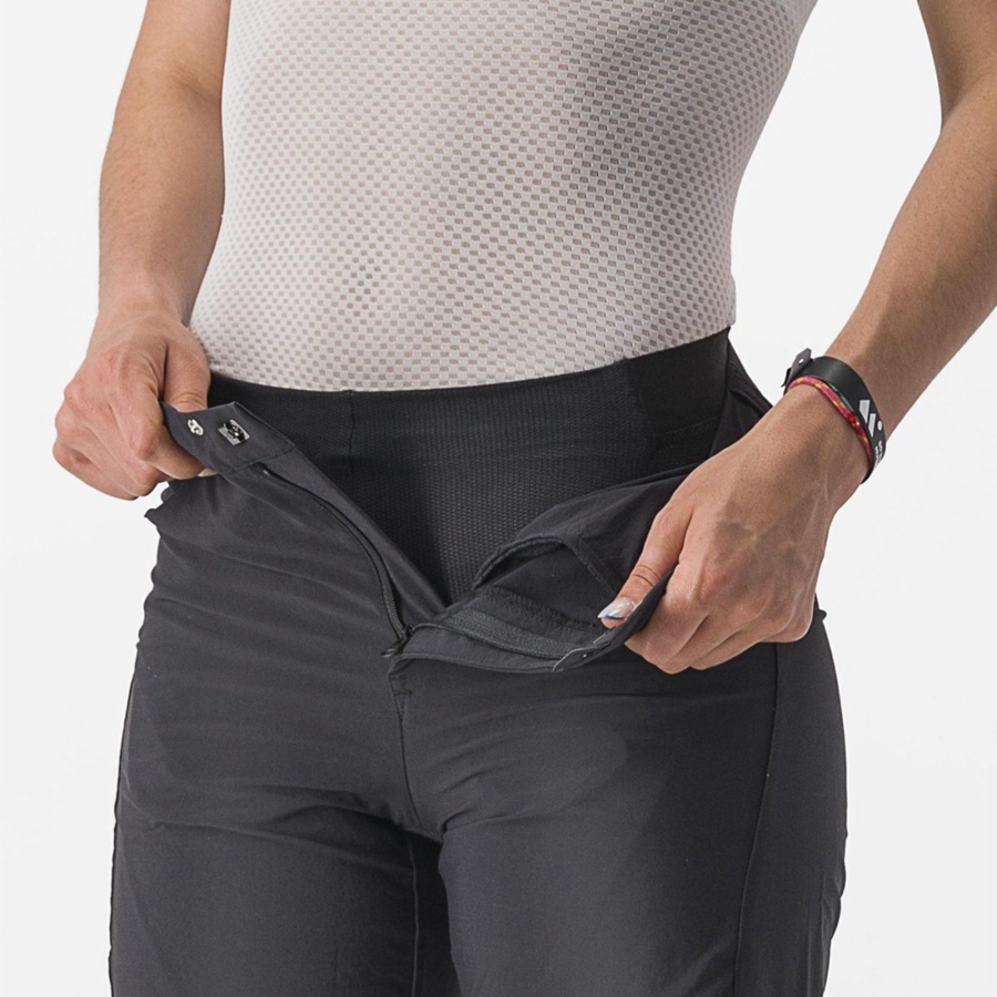 Castelli TRAIL W LINER Women Shorts Black | 9821-UIFHA