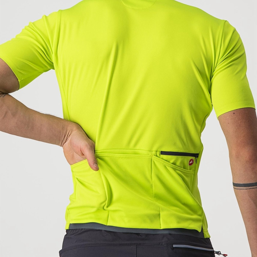 Castelli UNLIMITED ALLROAD Men Jersey Light Green | 5934-SKQMY