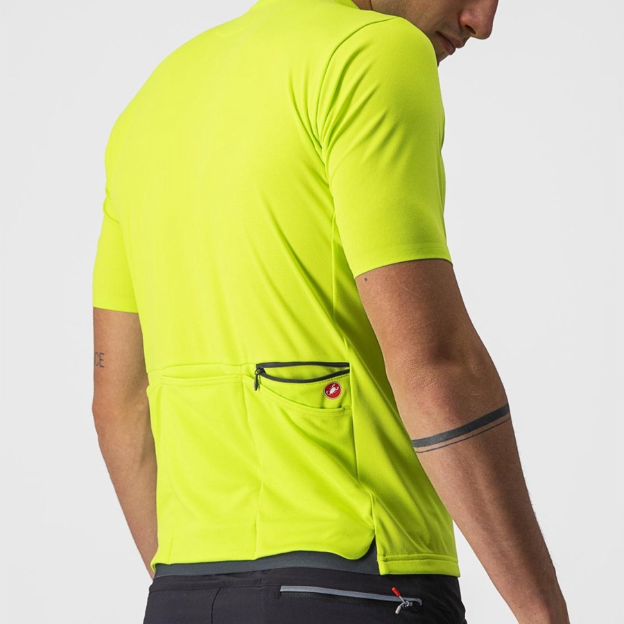 Castelli UNLIMITED ALLROAD Men Jersey Light Green | 5934-SKQMY