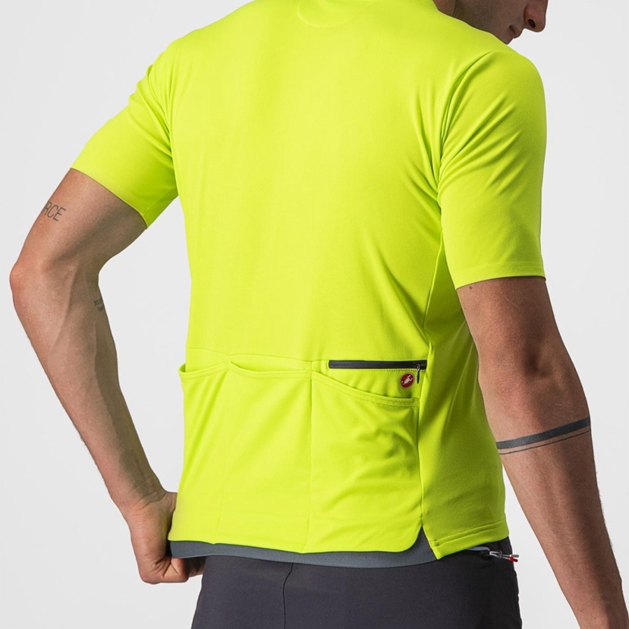 Castelli UNLIMITED ALLROAD Men Jersey Light Green | 5934-SKQMY